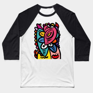 Colorful Graffiti Cool Creature Baseball T-Shirt